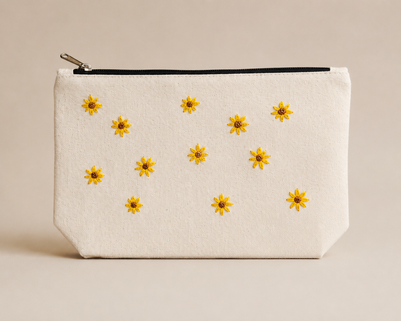 Canvas hand embroidered pouches