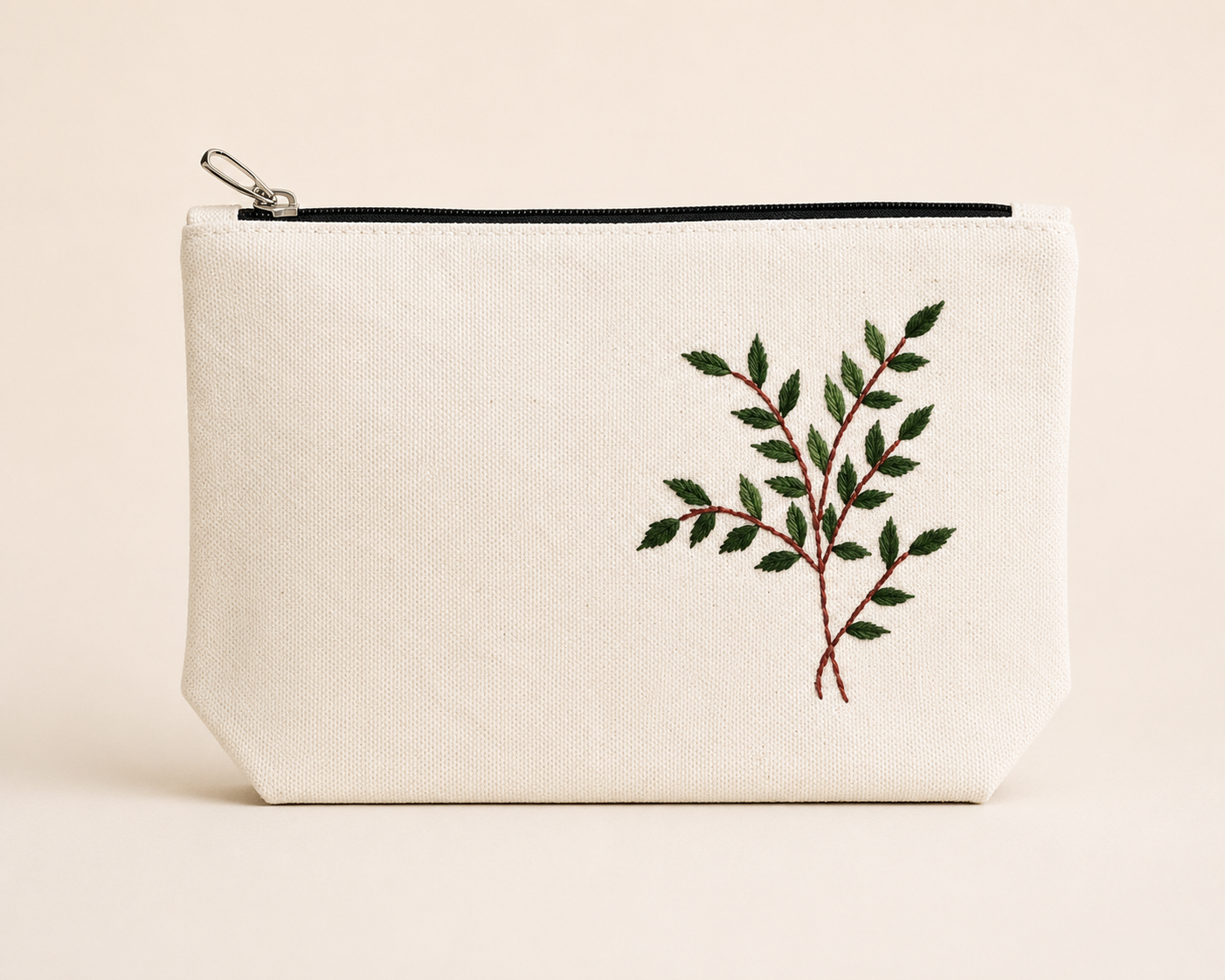 Canvas hand embroidered pouches