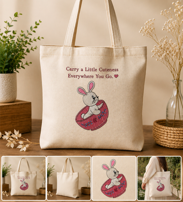 Embroidered tote bag